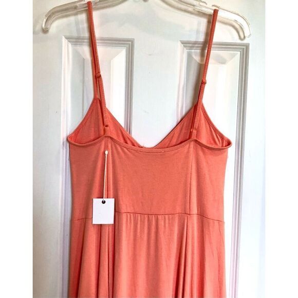 DEX - NWT - L Sz MEDIUM Structured-Bodice Knit Midi Dress in Peach Coral. LOVELY - Picture 9 of 14